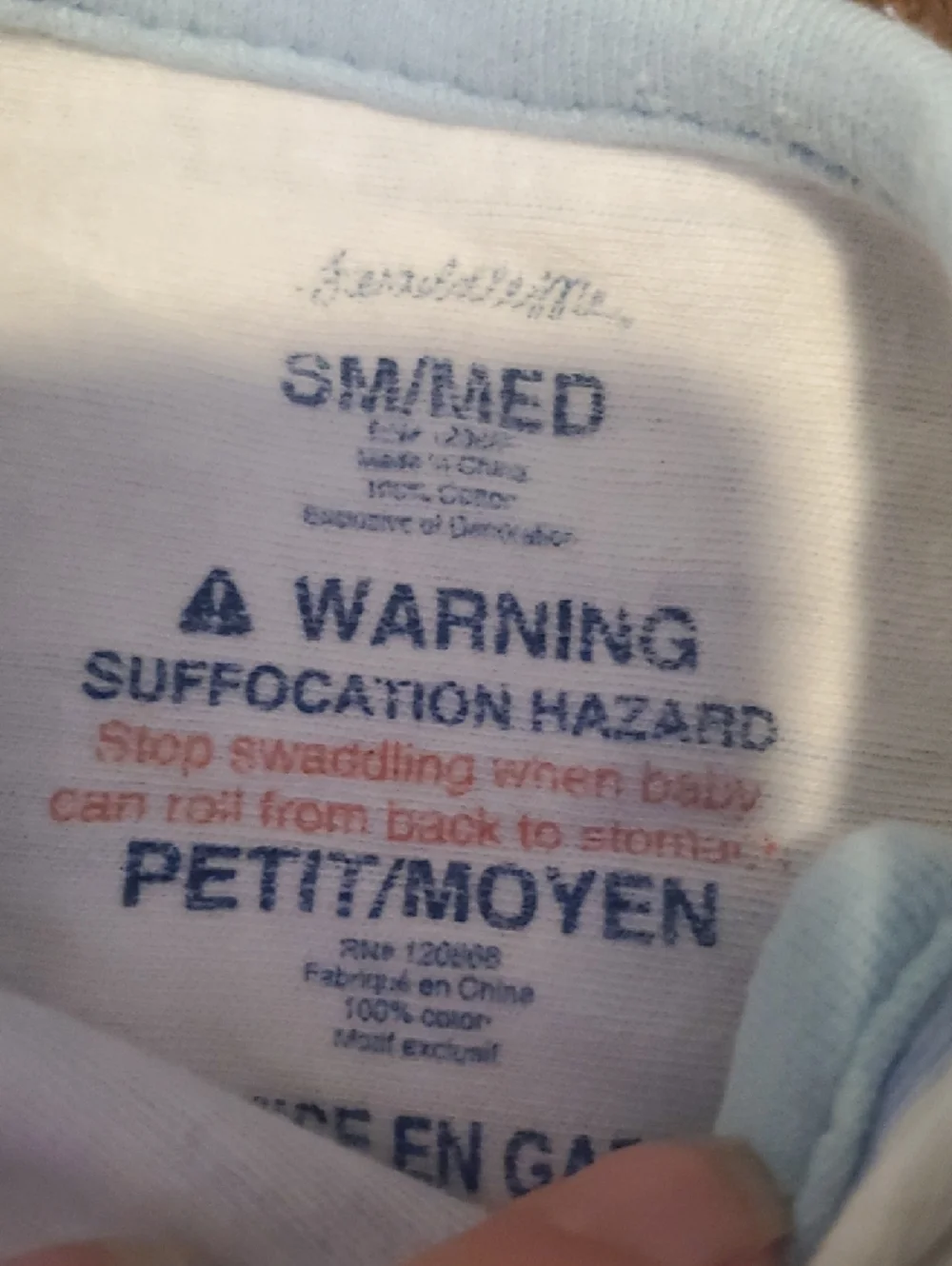 SwaddleMe Light Blue and White Striped Swaddle Sack